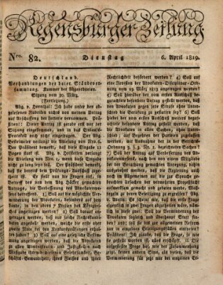 Regensburger Zeitung Dienstag 6. April 1819