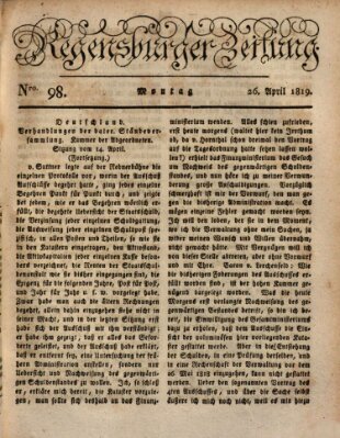 Regensburger Zeitung Montag 26. April 1819