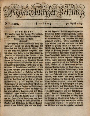 Regensburger Zeitung Freitag 30. April 1819