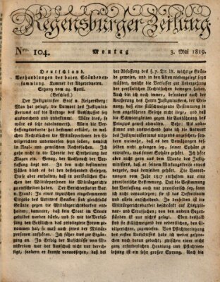 Regensburger Zeitung Montag 3. Mai 1819