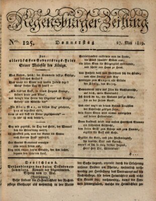 Regensburger Zeitung Donnerstag 27. Mai 1819