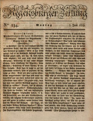 Regensburger Zeitung Montag 7. Juni 1819