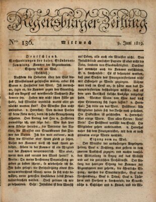 Regensburger Zeitung Mittwoch 9. Juni 1819