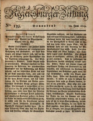 Regensburger Zeitung Samstag 12. Juni 1819