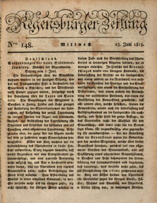 Regensburger Zeitung Mittwoch 23. Juni 1819