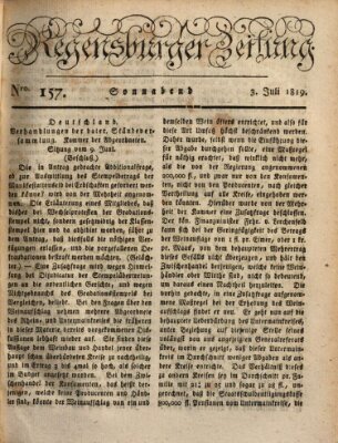 Regensburger Zeitung Samstag 3. Juli 1819