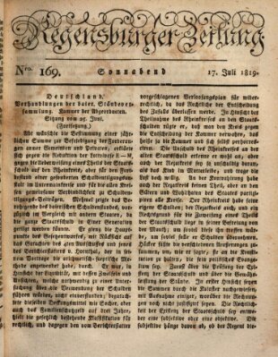 Regensburger Zeitung Samstag 17. Juli 1819