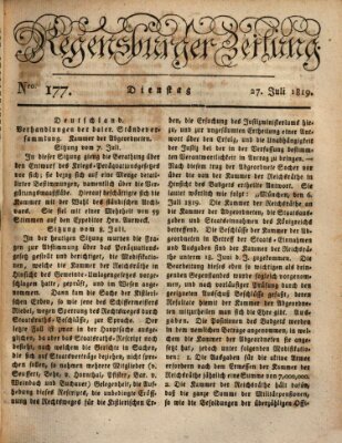 Regensburger Zeitung Dienstag 27. Juli 1819