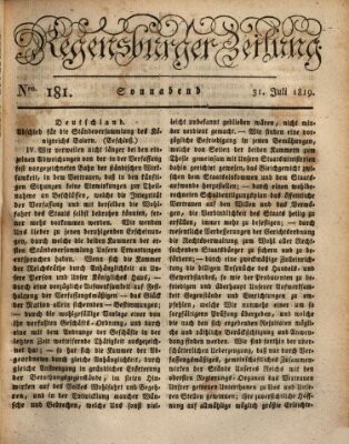 Regensburger Zeitung Samstag 31. Juli 1819