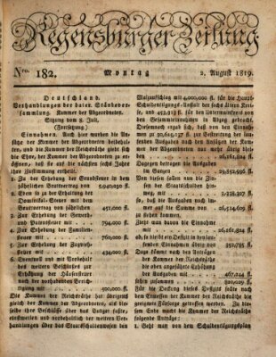 Regensburger Zeitung Montag 2. August 1819