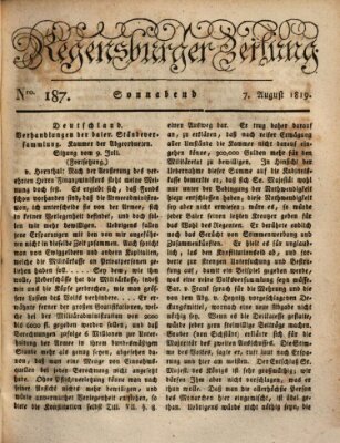 Regensburger Zeitung Samstag 7. August 1819