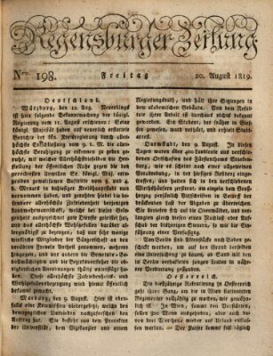 Regensburger Zeitung Freitag 20. August 1819