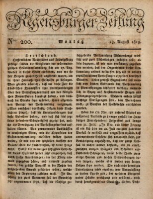 Regensburger Zeitung Montag 23. August 1819