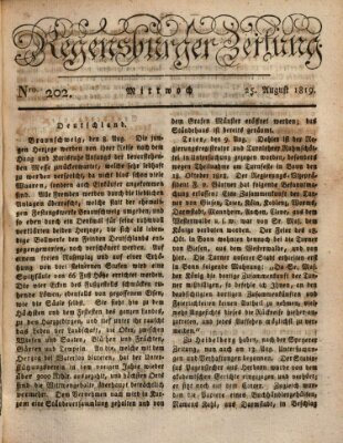 Regensburger Zeitung Mittwoch 25. August 1819