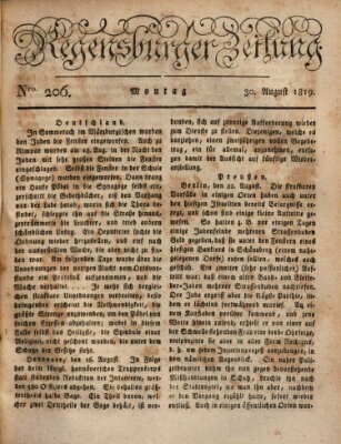 Regensburger Zeitung Montag 30. August 1819