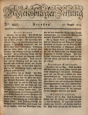 Regensburger Zeitung Dienstag 31. August 1819