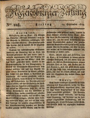 Regensburger Zeitung Freitag 24. September 1819