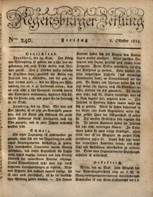Regensburger Zeitung Freitag 8. Oktober 1819