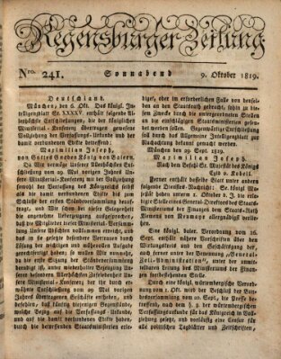 Regensburger Zeitung Samstag 9. Oktober 1819