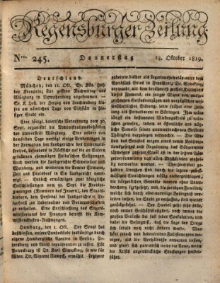 Regensburger Zeitung Donnerstag 14. Oktober 1819