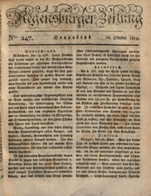 Regensburger Zeitung Samstag 16. Oktober 1819