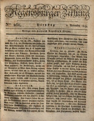 Regensburger Zeitung Dienstag 2. November 1819