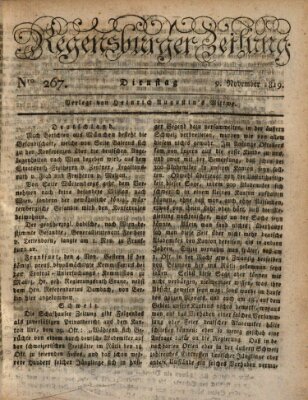 Regensburger Zeitung Dienstag 9. November 1819