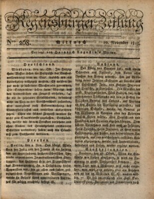 Regensburger Zeitung Mittwoch 10. November 1819