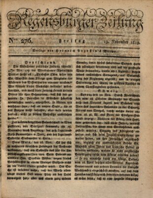 Regensburger Zeitung Freitag 19. November 1819