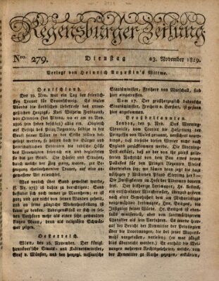 Regensburger Zeitung Dienstag 23. November 1819