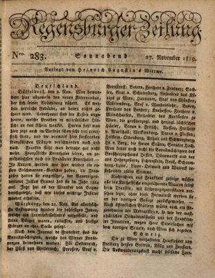 Regensburger Zeitung Samstag 27. November 1819