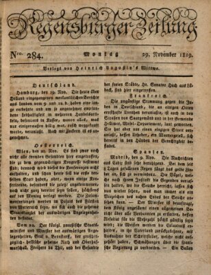 Regensburger Zeitung Montag 29. November 1819