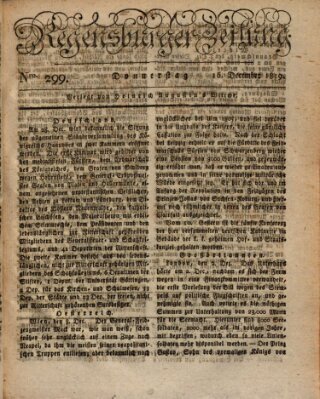 Regensburger Zeitung Donnerstag 16. Dezember 1819