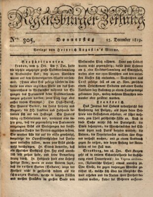 Regensburger Zeitung Donnerstag 23. Dezember 1819