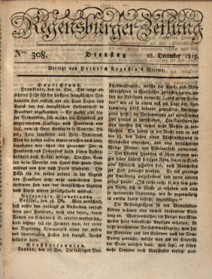 Regensburger Zeitung Dienstag 28. Dezember 1819