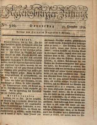 Regensburger Zeitung Donnerstag 30. Dezember 1819