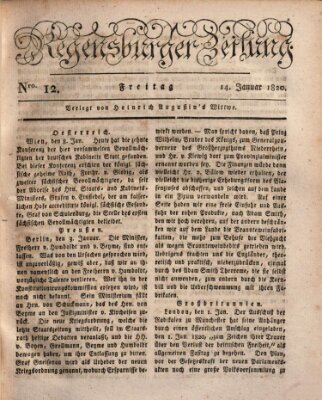 Regensburger Zeitung Freitag 14. Januar 1820