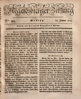 Regensburger Zeitung Montag 24. Januar 1820