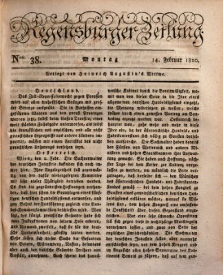 Regensburger Zeitung Montag 14. Februar 1820