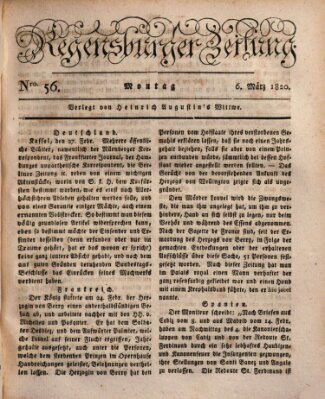 Regensburger Zeitung Montag 6. März 1820