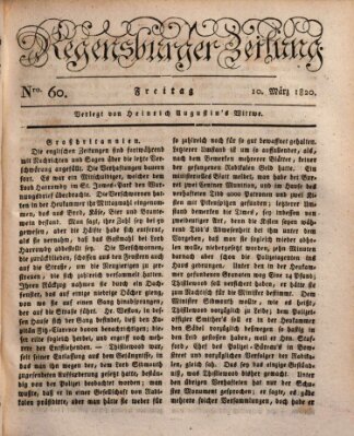 Regensburger Zeitung Freitag 10. März 1820