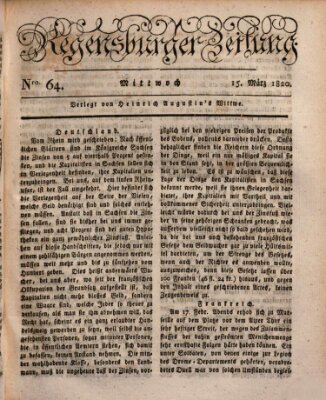 Regensburger Zeitung Mittwoch 15. März 1820