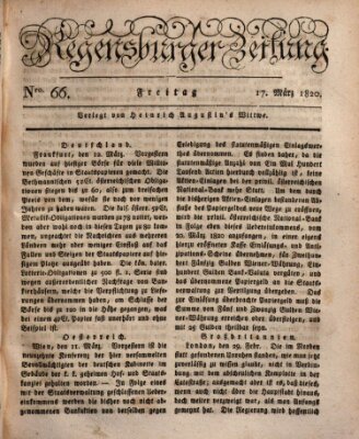 Regensburger Zeitung Freitag 17. März 1820