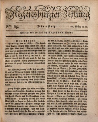 Regensburger Zeitung Dienstag 21. März 1820