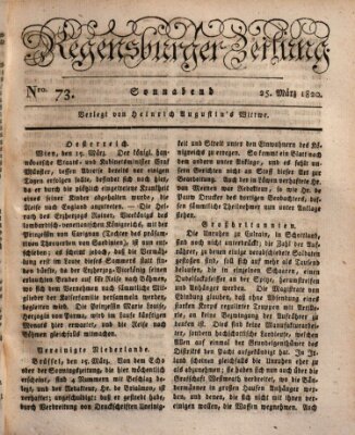 Regensburger Zeitung Samstag 25. März 1820