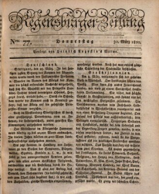 Regensburger Zeitung Donnerstag 30. März 1820