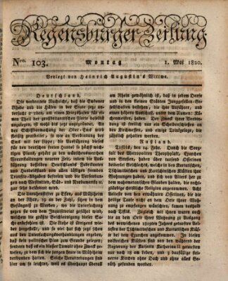 Regensburger Zeitung Montag 1. Mai 1820