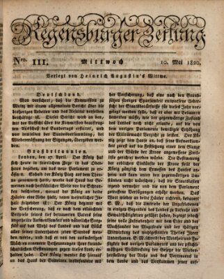 Regensburger Zeitung Mittwoch 10. Mai 1820