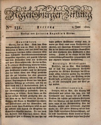 Regensburger Zeitung Freitag 2. Juni 1820