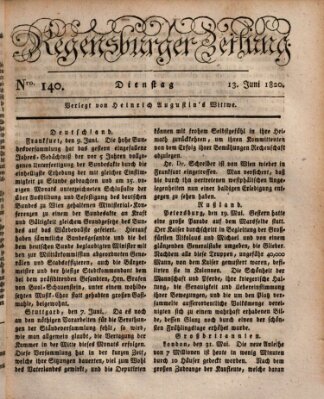 Regensburger Zeitung Dienstag 13. Juni 1820